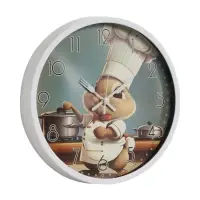 Часы настенные интерьерные &laquo;Кролик-шеф&raquo;, для кухни, бесшумные, плавный ход, d=29.5 см, толщина 4.5 см