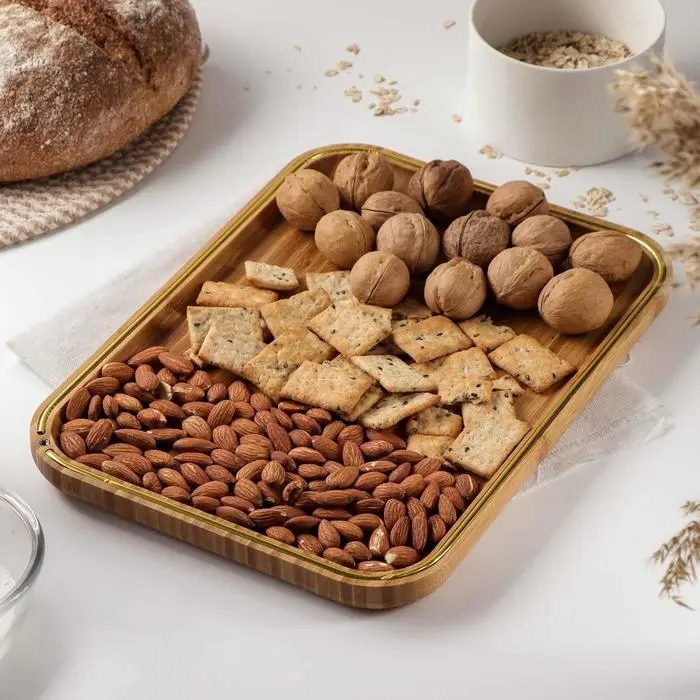 Блюдо для подачи Доляна &laquo;Цветение&raquo;, 36&times;24 см, бамбук