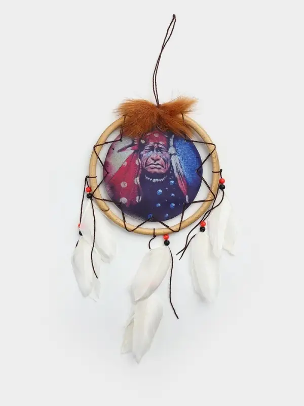 Ловец снов &laquo;Индеец&raquo;, 15&times;2&times;35 см, коричневый