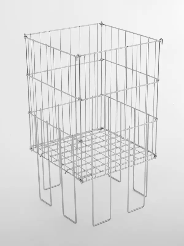 Корзина для распродаж 40&times;40&times;78 см, цвет хром