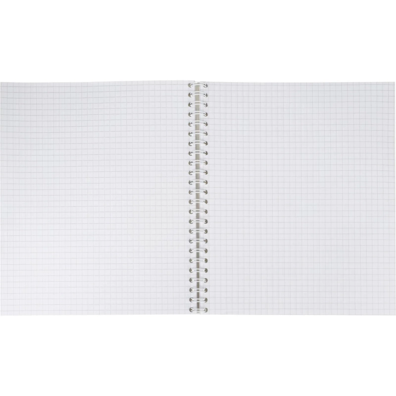 Бизнес-тетрадь Цветы А5 96л,клетка, обл. мел. картон, спираль,белый