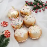 Ёлочные шары &laquo;Новогодний восторг&raquo;, d=8 см, набор 6 шт., золото