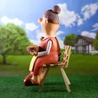 Садовая фигура из полистоуна «Бабка с дедкой», 54×48×22 см