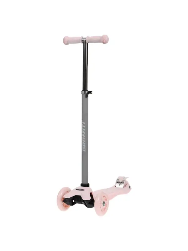 Самокат GRAFFITI Baby, колёса световые PU 120/70 мм, ABEC 7, розовый