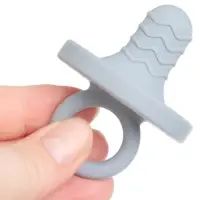 Прорезыватель - пустышка силиконовый M&B, синий/серый