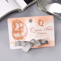 Заколка - автомат для волос &laquo;Либерти&raquo;, пересечения, 7 см, серебро