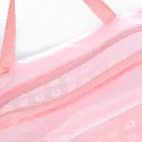 Косметичка - сумка на молнии, с ручками, для бассейна, с рисунком, розовая