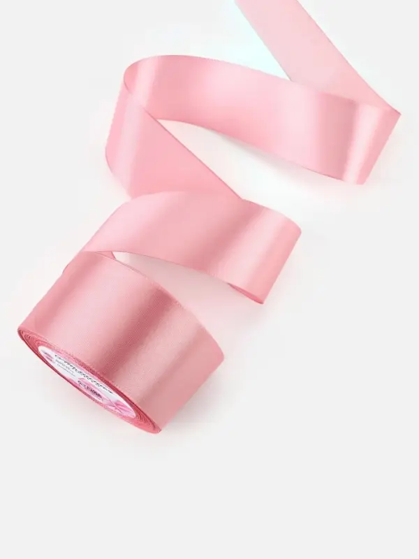 Лента атласная, 50 мм, 23&plusmn;1 м, жемчужно-розовая