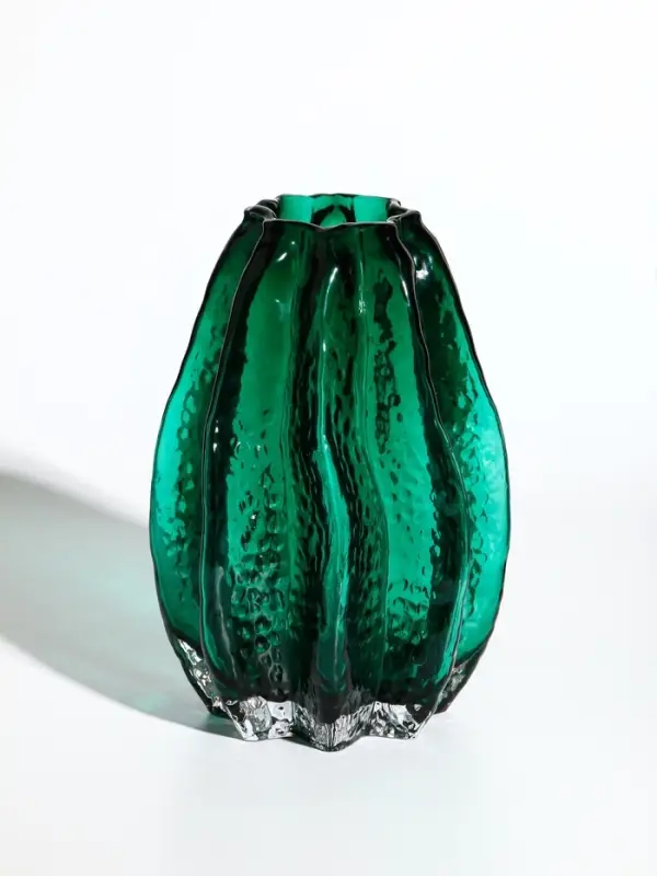 Ваза стекло настольная  Ваза стекло настольная "Кэли" 21х12х6 см, зелёный