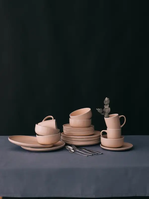 Тарелка Доляна &laquo;Кремовое облако&raquo;, d=27 см, керамика, персиковая