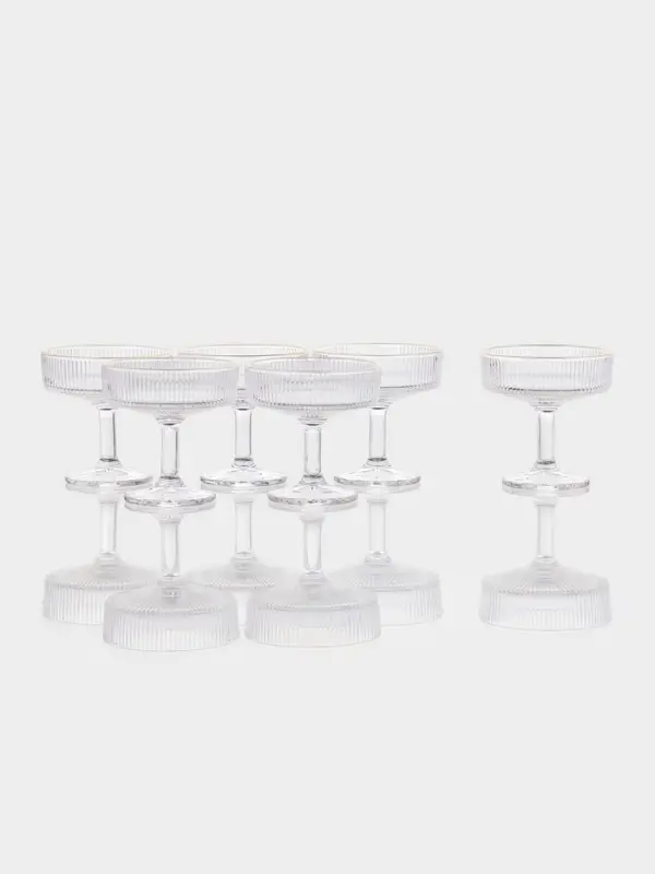 Набор креманок  Набор креманок "Орион", 6шт, золотой обод, 180 мл