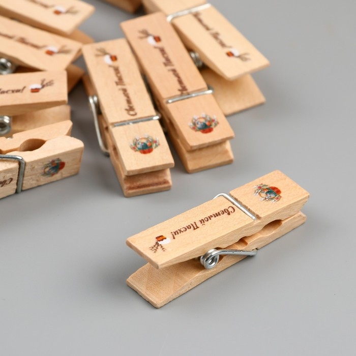 Декор для творчества дерево Декор для творчества дерево "Прищепка - Светлой Пасхи!" набор 10 шт