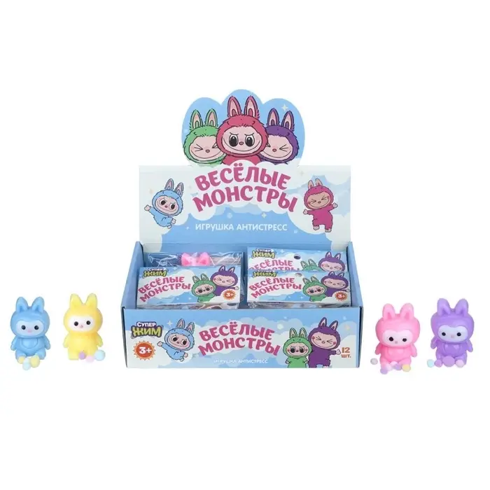Сквиш антистресс  "Веселые монстры", в пакете LB-S03-RU-TREND