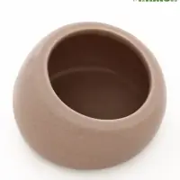 Миска для грызунов, 30 мл, 5.7&times;5.7&times;3.5 см, со скошенным краем, керамика, серая