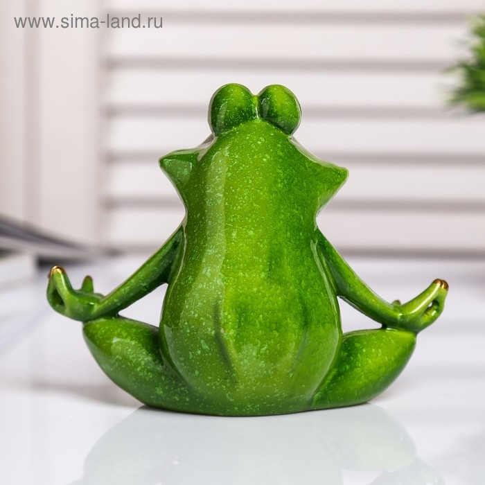 Сувенир полистоун лак Сувенир полистоун лак "Лягуха-йог" МИКС 15х12,5х5,5 см