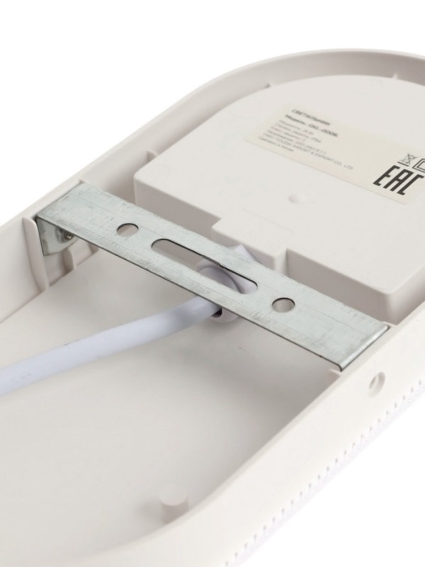 Светильник светодиодный, 18 Вт, IP54, 6500К, 220 В, овал, белый