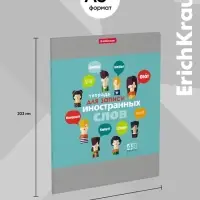 Тетрадь для записи иностранных слов ErichKrause. Hello, А5+, 48 листов, в линейку, три столбца, обложка из мелованного картона, блок офсет, МИКС