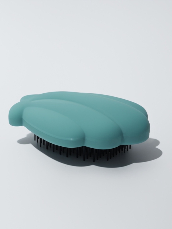 Расчёска массажная «Ракушка», 11×8.5 см, голубая