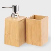 Набор аксессуаров для ванной SAVANNA BAMBOO, дозатор, стакан