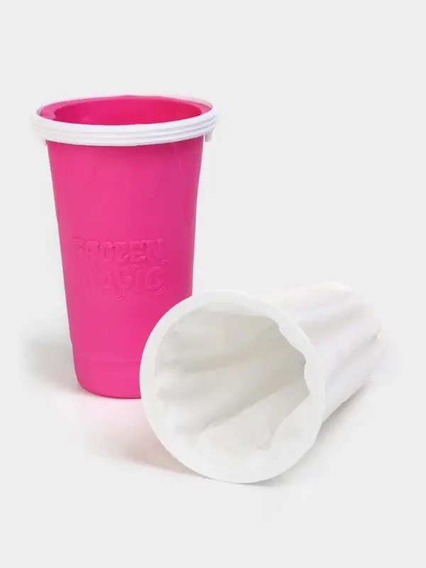 Стакан для мороженого, слаш стакан Доляна &laquo;Мэджик&raquo;, 21&times;11&times;11 см, силикон, розовый