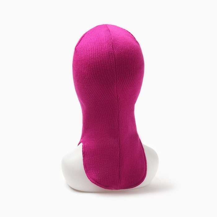 Шапка-шлем для девочки, цвет малиновый, размер 46-50 Шапка-шлем для девочки, цвет малиновый, размер 46-50