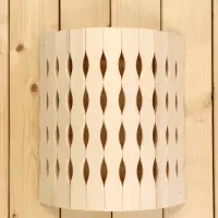 Абажур для бани и сауны &laquo;Косичка&raquo;, липа, 31&times;27&times;10.5 см, настенный, угловой, &laquo;Добропаровъ&raquo;