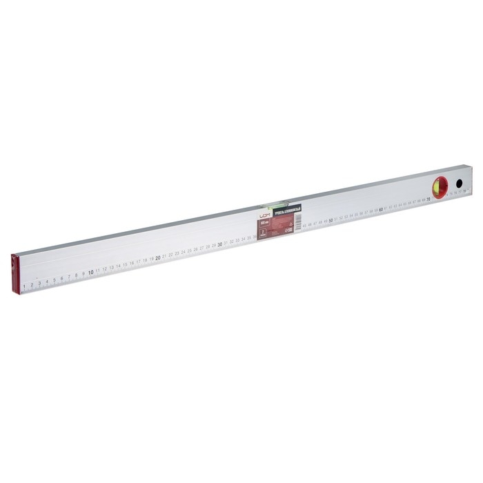 Уровень алюминиевый ЛОМ, 2 глазка, линейка, 800 мм Уровень алюминиевый ЛОМ, 2 глазка, линейка, 800 мм