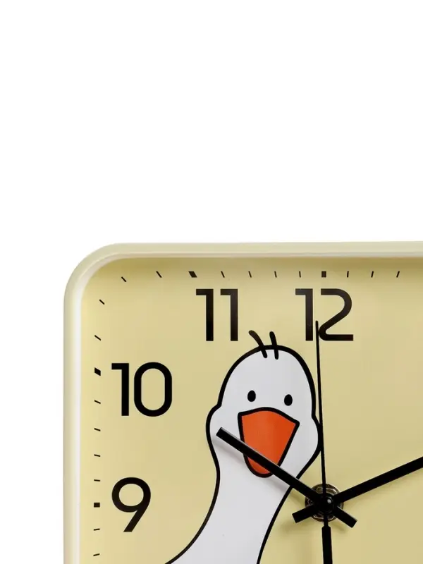 Часы настенные  Часы настенные "Гусь", детские, плавный ход,  19х19см, желтые