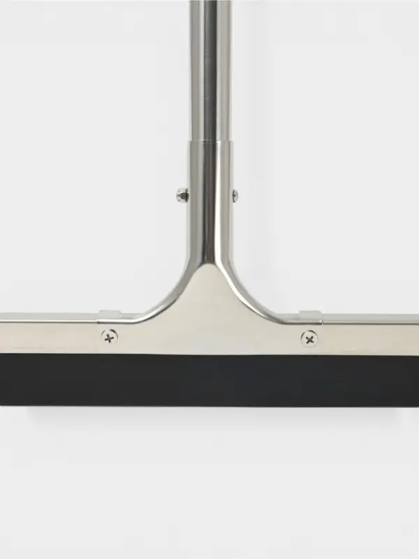 Водосгон для пола с металлическим черенком, основание нержавеющая сталь, одинарная резинка, 55 см