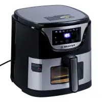 Аэрогриль BRAYER 2037BR,1500Вт,5л,7 программ,200&deg;С, LCD-дисплей таймер,решетка,черно-серый