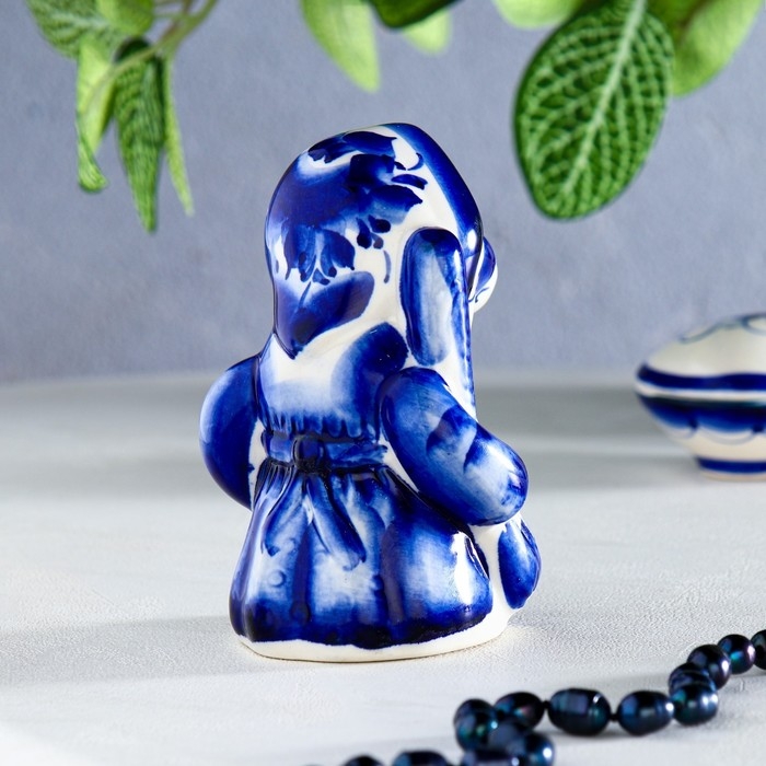 Сувенир "Баба Яга Буся", 12 х 8 см, гжель