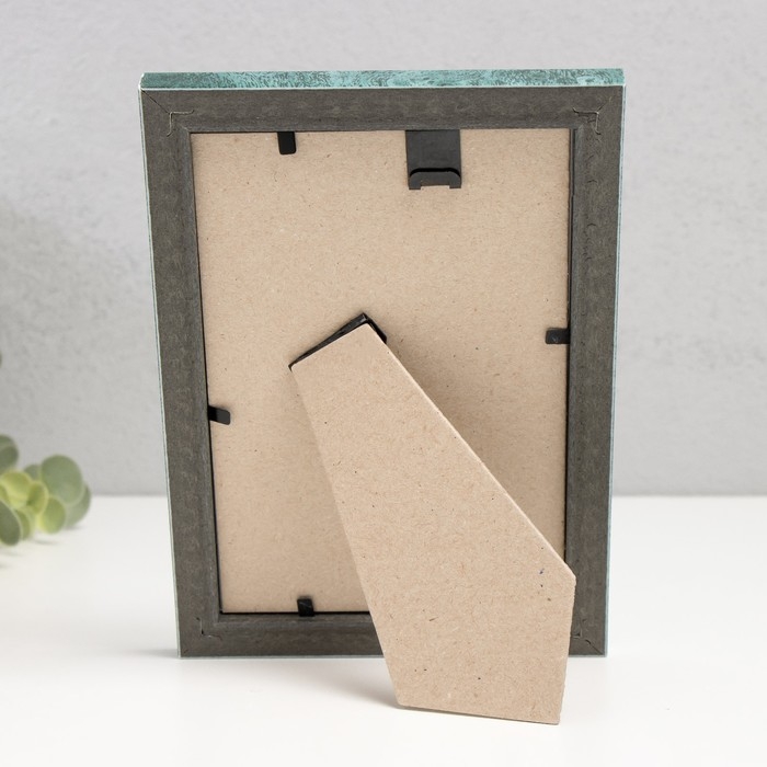 Фоторамка пластик Фоторамка пластик "Камея" 10x15 см, малахит