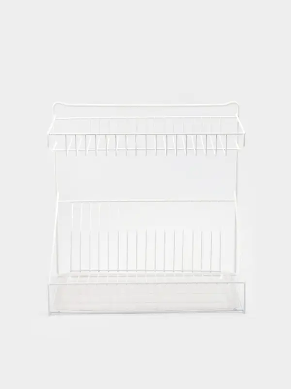 Сушилка для посуды с поддоном, 38.5&times;38.5&times;24 см, белый