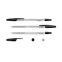 Ручка шариковая ErichKrause R-301 Classic Stick, узел 1.0 мм, чернила чёрные, длина линии письма 2000 метров, штрихкод на ручке
