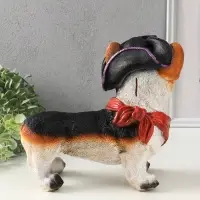 Копилка для денег &laquo;Собака Корги, пират&raquo;, 26&times;28&times;14 см