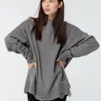 Джемпер оверсайз унисекс Grunge, серый, размер L/XL