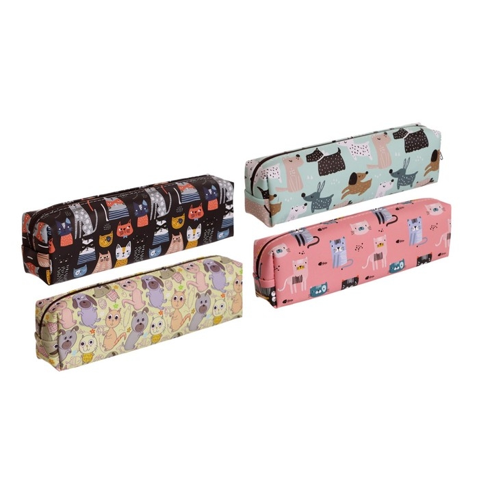 Пенал школьный на молнии Пенал школьный на молнии "Кошки/Собачки", МИКС