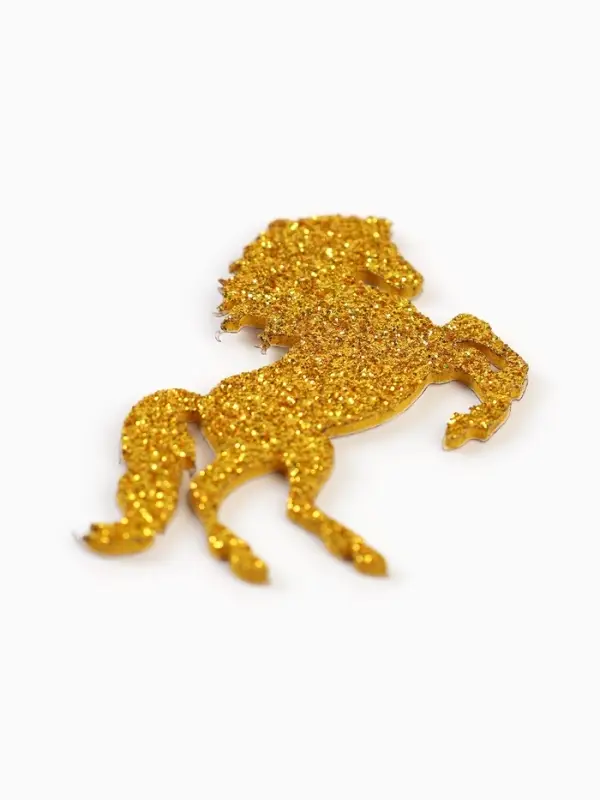 Декор Декор "Лошадки" на клеевой основе, цвет золотой, набор 6 шт.