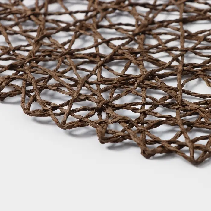 Салфетка сервировочная на стол Доляна &laquo;Одуванчик&raquo;, d=38 см, коричневая