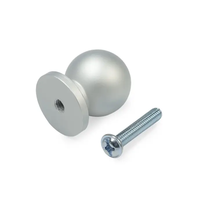 Ручка-кнопка CAPPIO RK146, d=20 мм, цвет матовый хром, 8 шт.