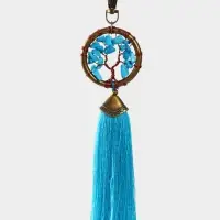 Брелок ловец снов "Великое древо" 19 см, цв. голубой Брелок ловец снов "Великое древо" 19 см, цв. голубой
