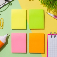 Стикеры Attache с клеев. краем 76х51, неон, желтый 100л