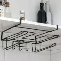 Держатель для кухонных принадлежностей подвесной Доляна, 28.5&times;25.5&times;16 см, чёрный