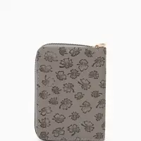 Кошелёк на молнии, 13&times;2&times;9 см, с принтом, серый