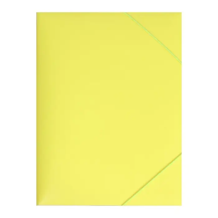 Папка на резинке А4, 500 мкм, Calligrata Neon, корешок 30 мм, неоновая, жёлтая