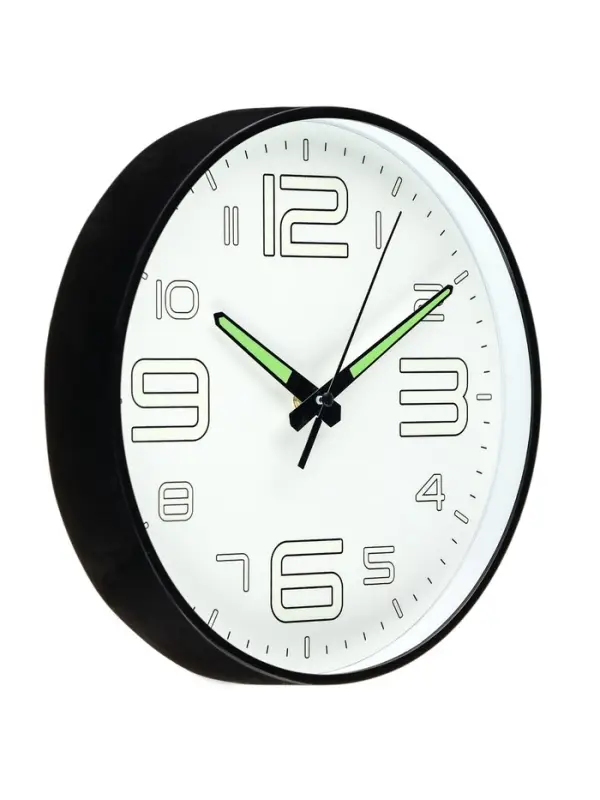 Часы настенные интерьерные &laquo;Классика&raquo;, плавный ход, светящиеся, d=25 см