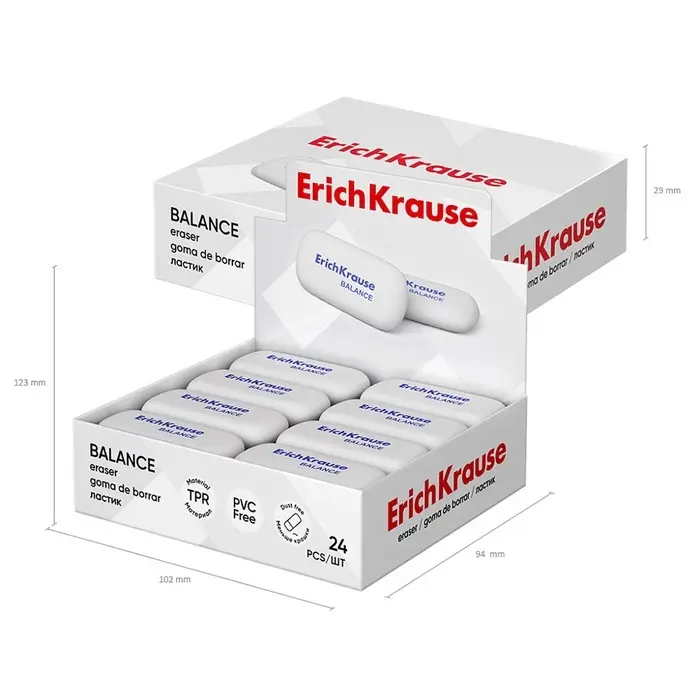 Ластик ErichKrause Balance Mini, 50&times;23&times;9 мм, мягкий, гипоаллергенный