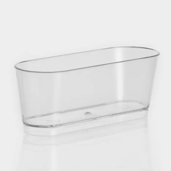 Креманка пластиковая одноразовая овальная «Лимончелло», 100 мл, прозрачная