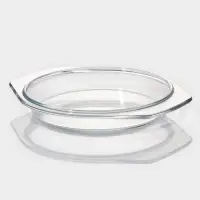 Кастрюля для запекания Доляна &laquo;Фуэго&raquo;, 3 л, 30.8&times;26.7&times;12 см, жаропрочное стекло, прозрачная