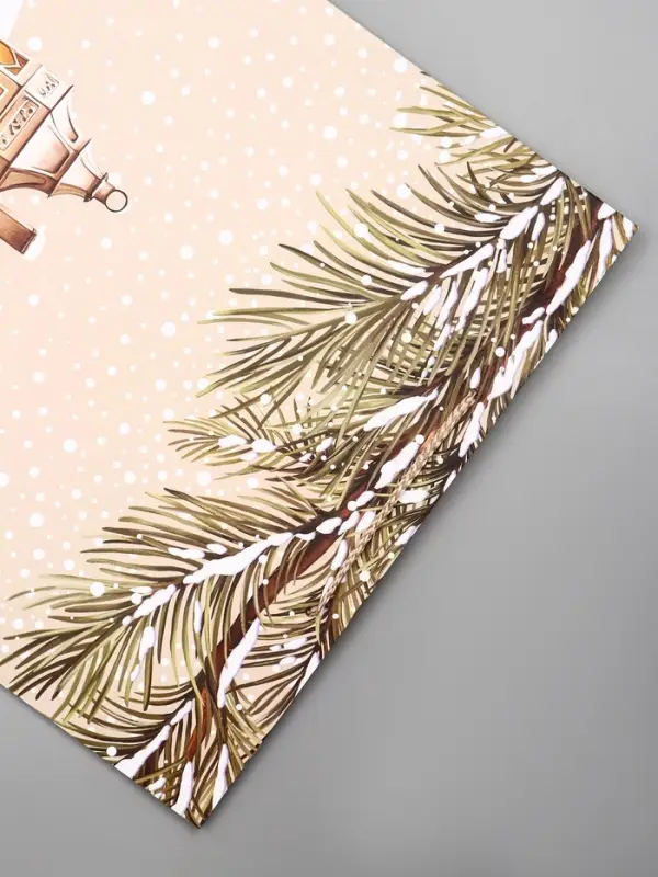 Пакет подарочный новогодний ламинированный, «Новогодний домик» , 33×10×42.5 см